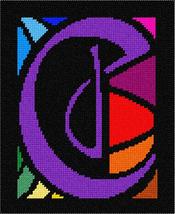 Pepita Needlepoint Canvas: Letter C Stained Glass, 7&quot; x 9&quot; - £40.09 GBP+