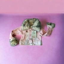 Est. 1989 Place Pink Corduroy w/ Faux Fur Collar Cuffs Jacket Girl 6-9 Months  - £10.31 GBP