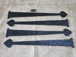 4 Garage Door Decorative Hardware Dummy Hinges 16&quot; Long Gate Decorative ... - $933.52 MXN