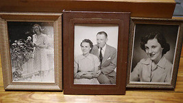 3 Vintage 40s Couple Young Women B&amp;W Photo Photograph Portraits Framed Americana - £29.02 GBP