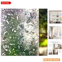Rainbow Tulip Design Privacy Window Film - Easy Install, Anti-UV 23.6 x ... - $54.40