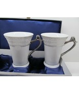Sorelle Fine Porcelain Coffee Or Tea Mugs Gift Box Set Of 2 - £28.04 GBP