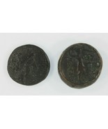 Ancient Greece 2-coin Set // 400-344 BC Larissa AE // 196 BC Thessalian ... - $54.45