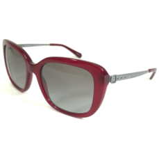 Coach Sunglasses HC8229 L1004 55031 Red Silver Square Frames with Gray L... - $55.97