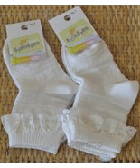 2 Paire Chaussettes Court Dentelle Nouveau Née Coton Ticotico Art. 501 - £5.60 GBP