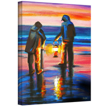 ArtWall Night Clammers by Susi Franco Painting Print on Wrapped Canvas  24 x 32 - £67.26 GBP