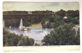 Mississippi River and Bridge at Fort Snelling Minnesota UDB Unposted PC No. 253 - $10.00