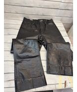 Wilson Leather Pelle Studio Leather Pants Women 30 Black Vintage Bootcut... - $44.55