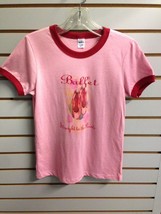 Bella Light Pink Women&#39;s Medium &quot;Straight To The Pointe&quot; Ballet T-Shirt ... - $14.84