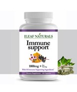 iLeafNaturals Immune Support W Elderberry &amp; Vitamin C 1000MG-60 Veggie C... - £16.30 GBP