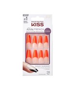 KISS SALON ACRYLIC FRENCH NAILS COLOR (28 NAILS / GLUE INCLUDED) #SF051 - $186.21 MXN