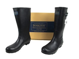 Pendleton Women&#39;s Classic Tall Rain Boot, Size 9 Black Waterproof, Non-Slip Shoe - £75.17 GBP