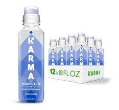 Karma Wellness Probiotic Water, Blueberry Lemonade, 18 fl oz (Pack of 12) - $44.99
