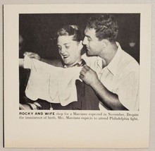 1952 Magazine Photo Boxer Rocky Marciano &amp; Wife Shop for Baby Clothes - £7.10 GBP