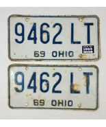1969 Ohio License Plates Matching Set 9462 LT - £27.48 GBP