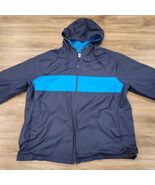 VTG 90's STARTER Windbreaker Mens 2XL Blue Hooded Full Zip Classic Grand... - $24.74