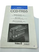 Vintage Original 1989 Sony Owner&#39;s Manual for the CCD-TR55 Video Camera ... - $19.75
