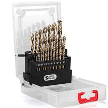 M35 5% Cobalt Metric Drill Bits Set (1mm-10mm/19pcs), Straight Shank Jobber - £19.28 GBP