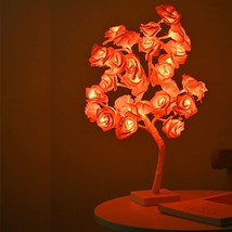 Rose Flower Tree Lamp, Led Rose Table Lamp Gift for Teens Girls Mother Home  - £27.17 GBP