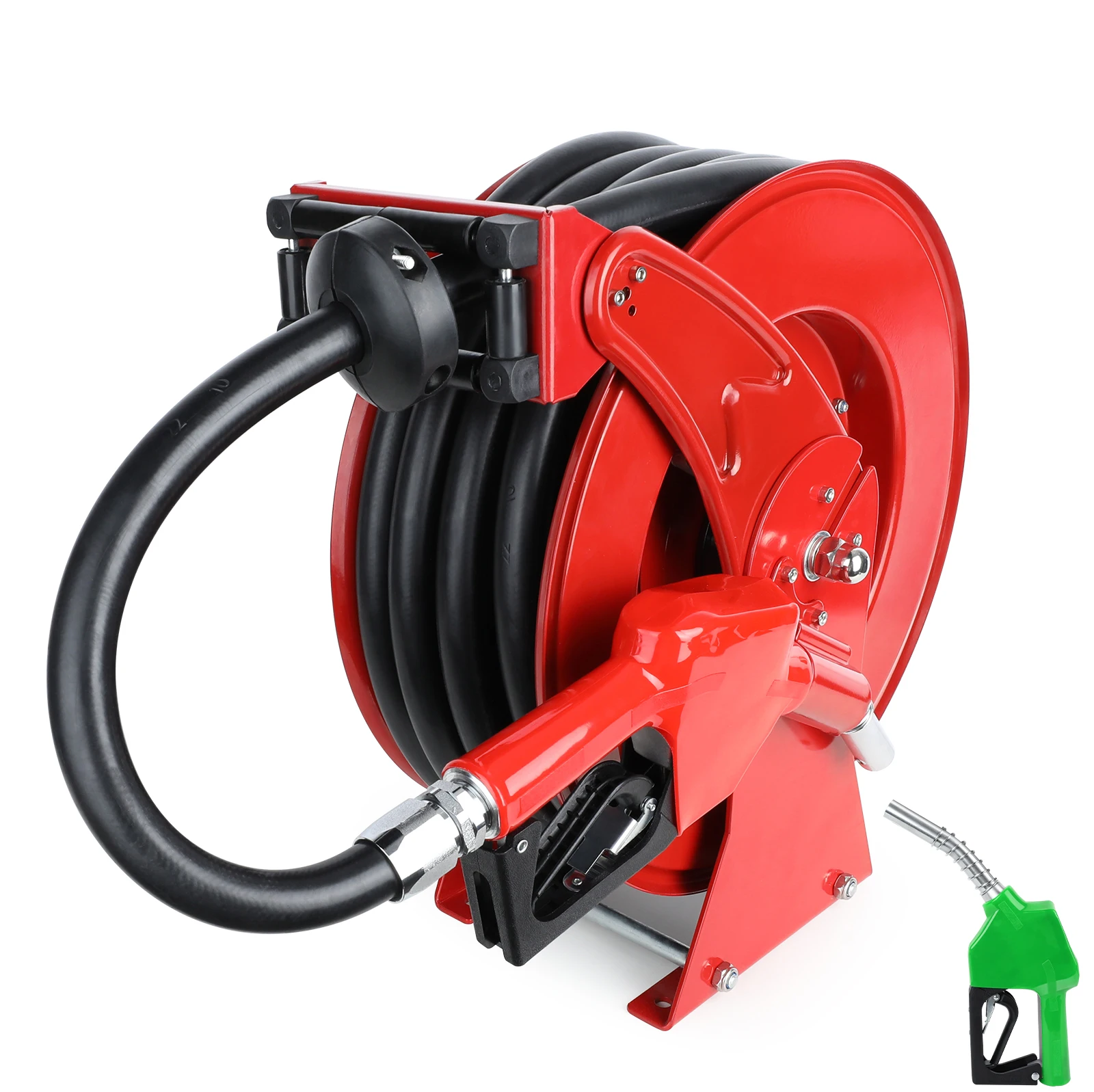 Fuel Hose Reel with Fueling Nozzle 3/4&quot; x 50&#39; Retractable  Hose Reel 300PSI Heav - £586.92 GBP