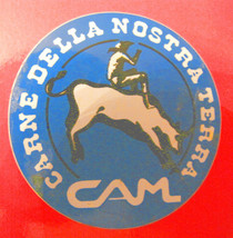 Vintage CAM Flesh of Our Earth Bull Rodeo Field Sticker Blue-
show original t... - £10.87 GBP