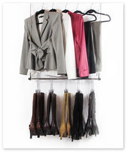 Hanging Boot Rack -Boot Storage with 6 Silver Hangers by Boottique - £38.32 GBP