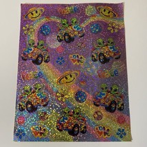 Vintage Lisa Frank Zoomer & Zorbit Aliens Smiley Faces Glitter Sticker Sheet - $109.99