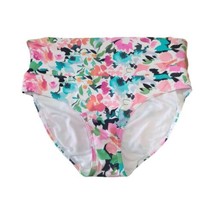 Island Escape Womens Bikini Bottom Size 10 Color White/Floral - £15.24 GBP