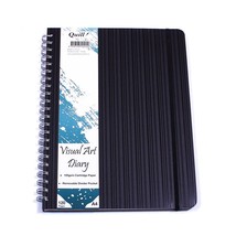 Quill Premium Visual Art Diary with Pocket Black (120 pages) - $37.45