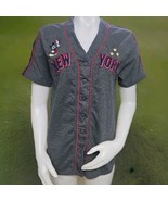 Disney Mickey Mouse New York Basketball Jersey Womens L Grey Embroidered... - €17,99 EUR