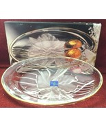 Studio Nova Glass Candy Dish &quot;Golden Orchid&quot; Oval Japan 7&quot; x 3-7/8&quot; #WY3... - £7.30 GBP