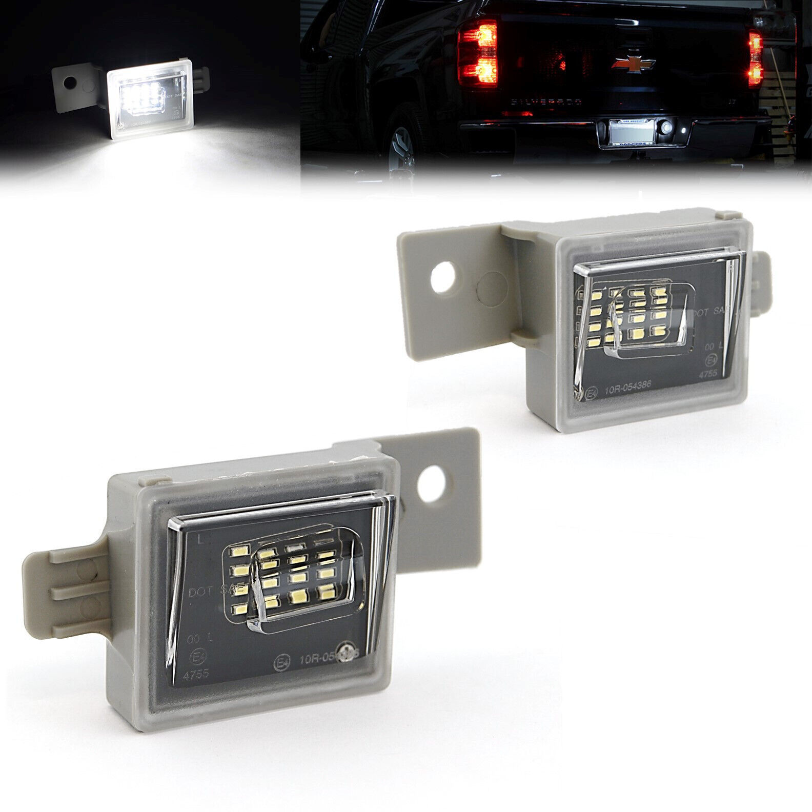 2014-2022 Chevy Silverado White LED Rear License Plate Light Bulb Lens L... - $14.95