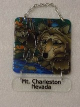 Pair Of 2 Wolves Stained Glass Sun catcher (MT. Charleston Nevada) Wolf ... - £17.48 GBP