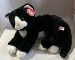 Ty Classic Black &amp; White Shadow Cat Stuffed Animal Plush 12” Tuxedo Kitt... - £47.03 GBP