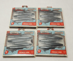 (4) NEW Catch Co. 10,000 Fish Yoto Worm 4.75&quot; Black/Blue Flake Fishing - 6 Pk - £15.76 GBP