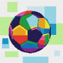 Pepita Needlepoint Canvas: Soccer Ball in Color, 10&quot; x 10&quot; - £39.87 GBP+