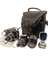 Nikon FM 35mm Camera 2 Lenses Flash Light Meter and Case - $158.94