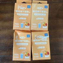 4 Pk BioSteel Essential Hydration Mix Sugar-free Peach Mango Packet Exp 12/31/23 - £21.57 GBP