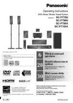 Panasonic SA-PT760 SA-PT960 SA-PT954 SA-PT1054 Home Theater Instruction ... - $22.24