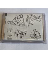 New 2004 Stampin Up! Summer By The Sea 6 Piece Wooden Rubber Stamp Set Beach Wat - $9.38