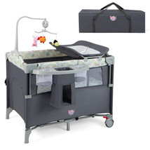 5-in-1 Baby Beside Sleeper Bassinet Portable Crib Playard w/Diaper Chang... - £185.57 GBP