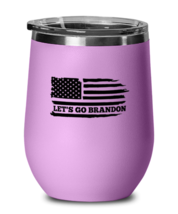 Joe Biden Wine Glass Let&#39;s Go Brandon Flag, Republican LtPurple-WG  - £21.72 GBP