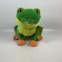 Kellytoy The Zoo Crew Frog plush stuffed green orange W/Code - $5.65