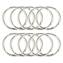 10 Pcs 2 Inch (50 Mm) Inside Diameter Round Carabiners Clips Snap Hooks Zinc All - £19.66 GBP