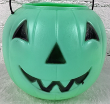 General Foam Plastics Pumpkin Green Jack O Lantern Halloween Bucket Trick/Treat - £15.91 GBP