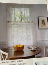 Martha Stewart Everyday Teacup Lace antique ivory cafe curtain one tier - $14.84