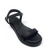 Black platform sandals with soft insole - $66.00