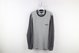 Vtg Ralph Lauren Mens L Faded Spell Out Thermal Waffle Knit Long Sleeve T-Shirt - £35.19 GBP