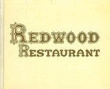 Redwood Restaurant Menu 1960 California Red Garter Cocktails &amp; Feast - $44.64