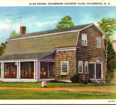 1936 Colebrook Country Club House New Hampshire NH Curt Teich Linen Postcard - £15.15 GBP